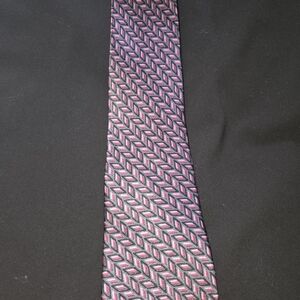 Stafford Pink and Black Geometric Tie